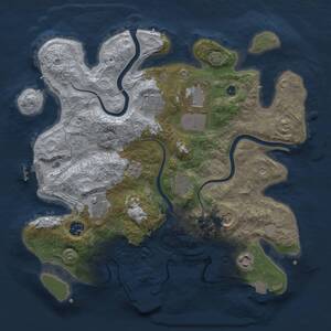 Thumbnail Rust Map: Procedural Map, Size: 3500, Seed: 454434906, 14 Monuments