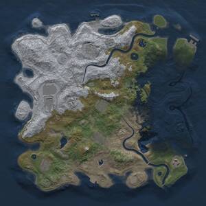 Thumbnail Rust Map: Procedural Map, Size: 4000, Seed: 45669, 16 Monuments
