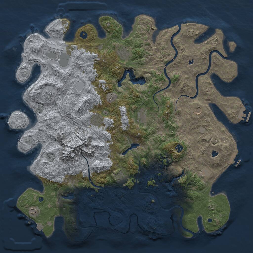 Rust Map: Procedural Map, Size: 5000, Seed: 15342, 17 Monuments