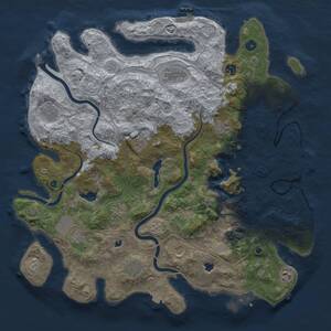 Thumbnail Rust Map: Procedural Map, Size: 4500, Seed: 1999216003, 17 Monuments
