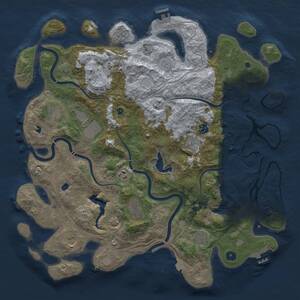 Thumbnail Rust Map: Procedural Map, Size: 4500, Seed: 144009172, 16 Monuments