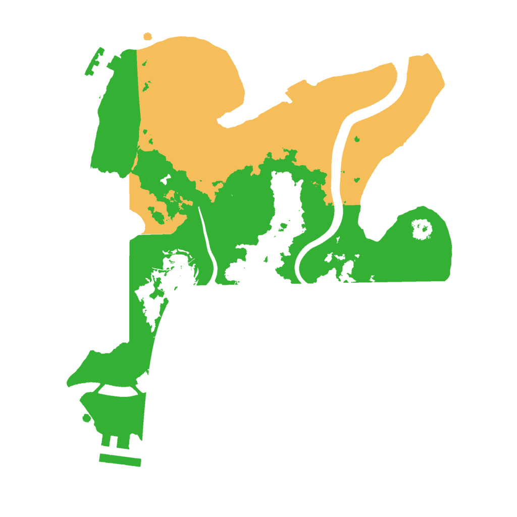 Biome Rust Map: Procedural Map, Size: 2500, Seed: 8134595