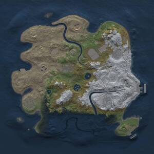 Thumbnail Rust Map: Procedural Map, Size: 3500, Seed: 846696, 15 Monuments