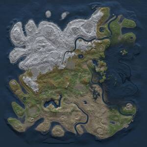 Thumbnail Rust Map: Procedural Map, Size: 4250, Seed: 1202612612, 16 Monuments