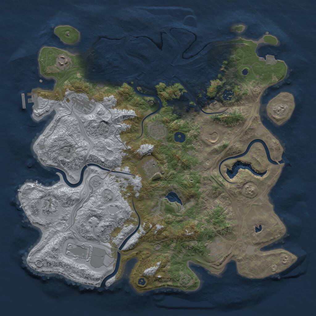 Rust Map: Procedural Map, Size: 4250, Seed: 776558167, 15 Monuments
