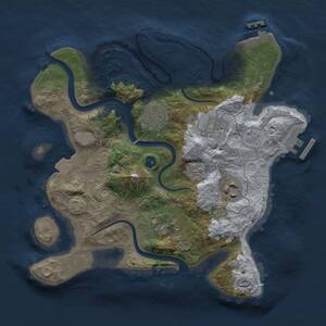 Thumbnail Rust Map: Procedural Map, Size: 2800, Seed: 2048109598, 11 Monuments