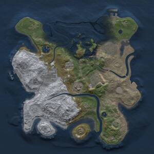 Thumbnail Rust Map: Procedural Map, Size: 3000, Seed: 4588, 12 Monuments