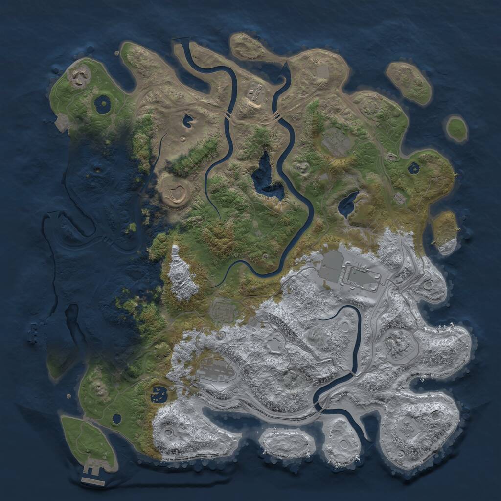 Rust Map: Procedural Map, Size: 4300, Seed: 45090000, 15 Monuments
