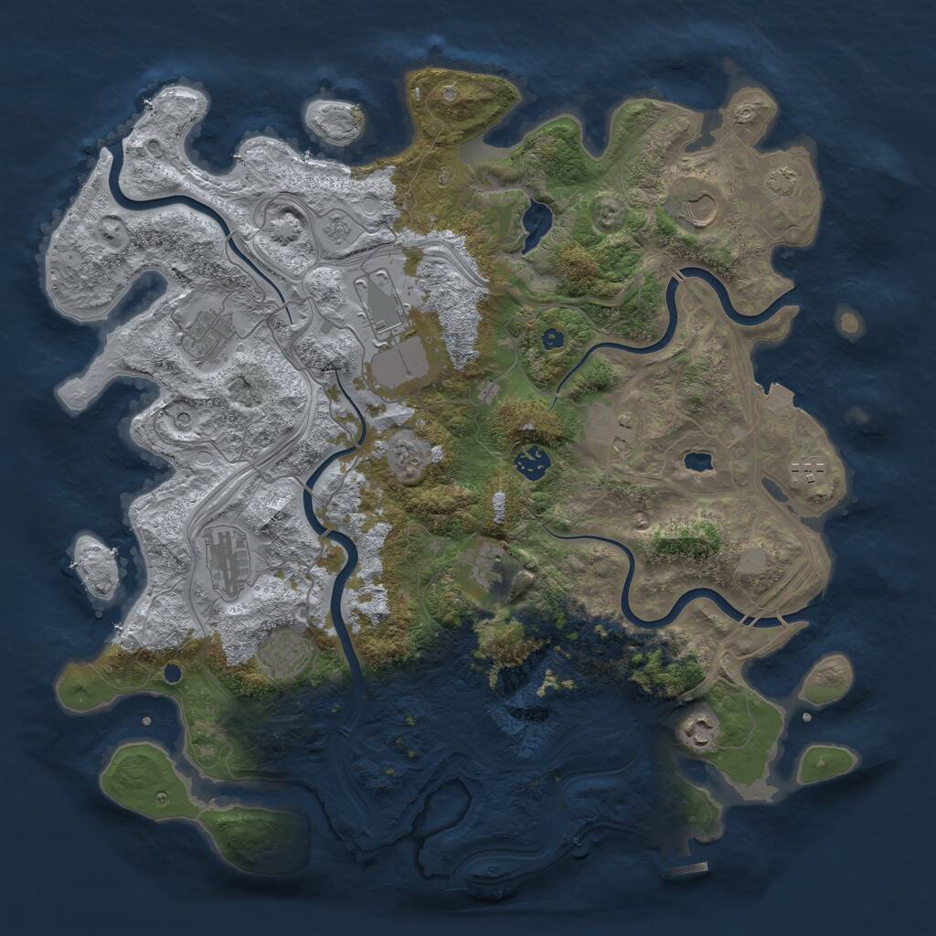 Rust Map: Procedural Map, Size: 4250, Seed: 193454588, 15 Monuments