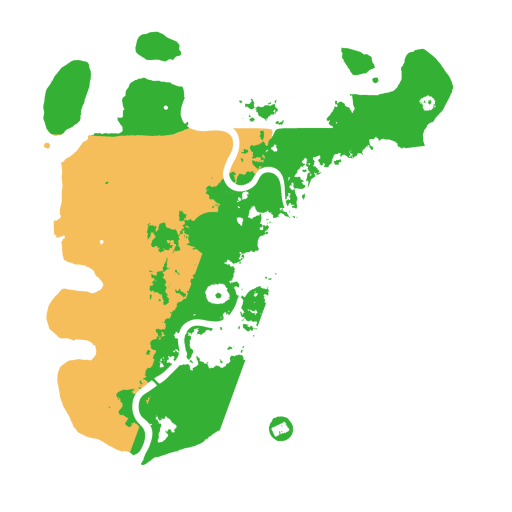 Biome Rust Map: Procedural Map, Size: 3500, Seed: 23464
