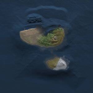 Thumbnail Rust Map: Procedural Map, Size: 1200, Seed: 22222, 2 Monuments