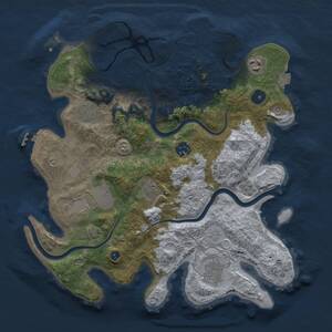 Thumbnail Rust Map: Procedural Map, Size: 3500, Seed: 985788550, 13 Monuments