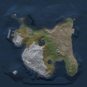 Thumbnail Rust Map: Procedural Map, Size: 2000, Seed: 1092558469, 5 Monuments
