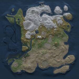 Thumbnail Rust Map: Procedural Map, Size: 3500, Seed: 867840661, 16 Monuments