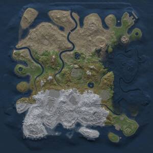 Thumbnail Rust Map: Procedural Map, Size: 3750, Seed: 552095544, 14 Monuments