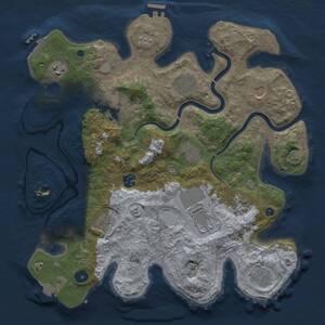 Thumbnail Rust Map: Procedural Map, Size: 3700, Seed: 2045060532, 17 Monuments