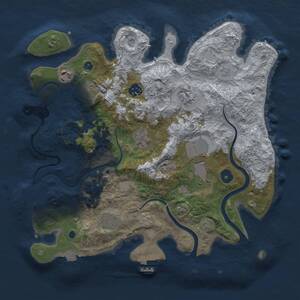 Thumbnail Rust Map: Procedural Map, Size: 3500, Seed: 438518873, 14 Monuments