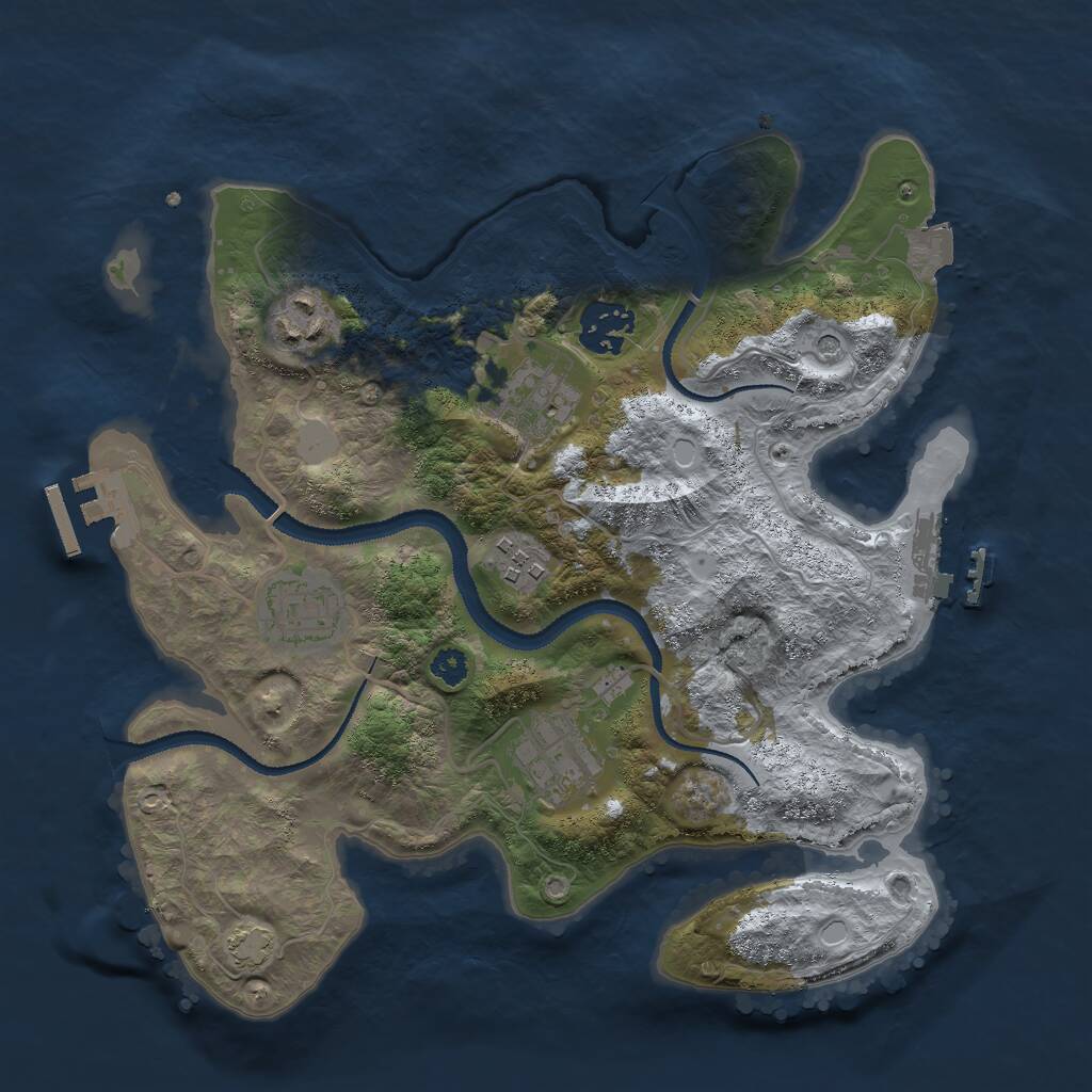 Rust Map: Procedural Map, Size: 3000, Seed: 1466780697, 11 Monuments