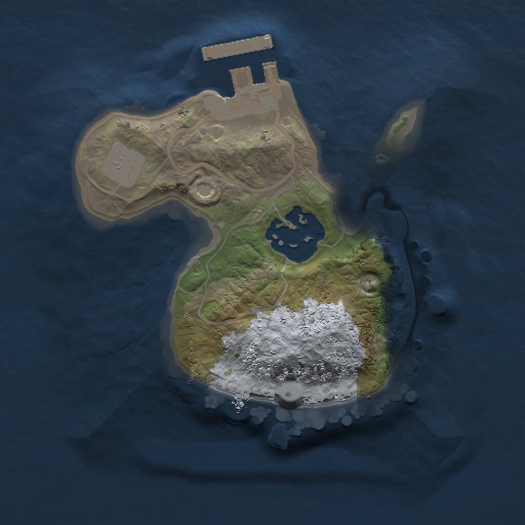 Rust Map: Procedural Map, Size: 1500, Seed: 75000, 3 Monuments