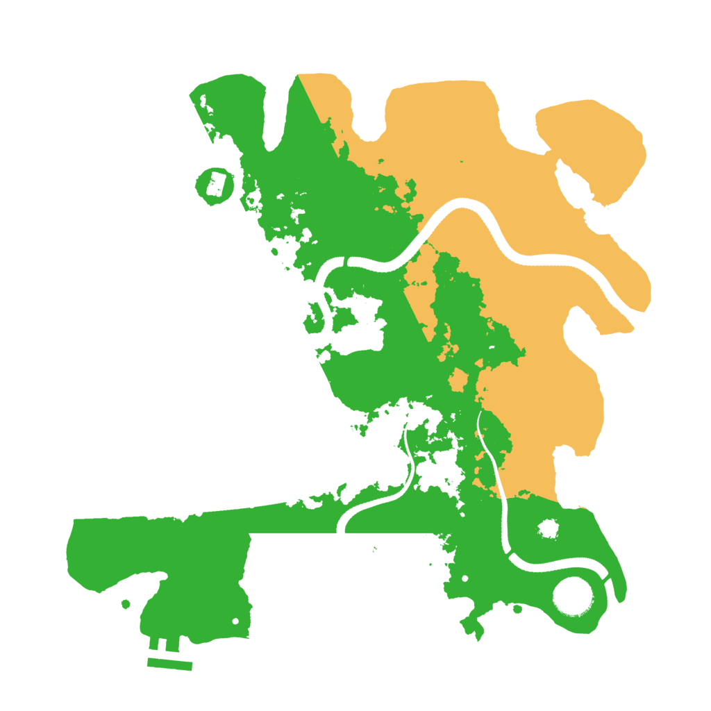 Biome Rust Map: Procedural Map, Size: 3200, Seed: 8501845