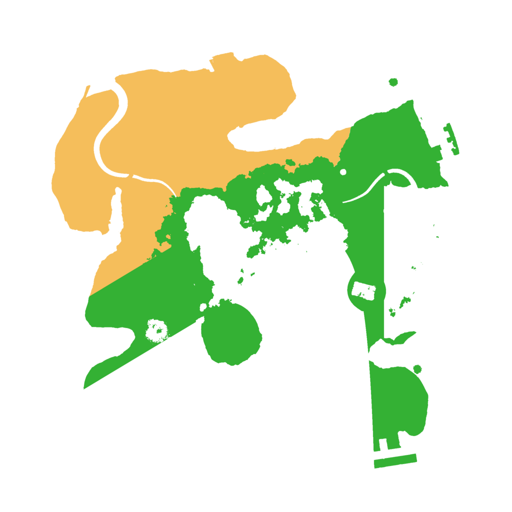 Biome Rust Map: Procedural Map, Size: 2400, Seed: 655566961