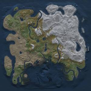 Thumbnail Rust Map: Procedural Map, Size: 4500, Seed: 318113607, 16 Monuments