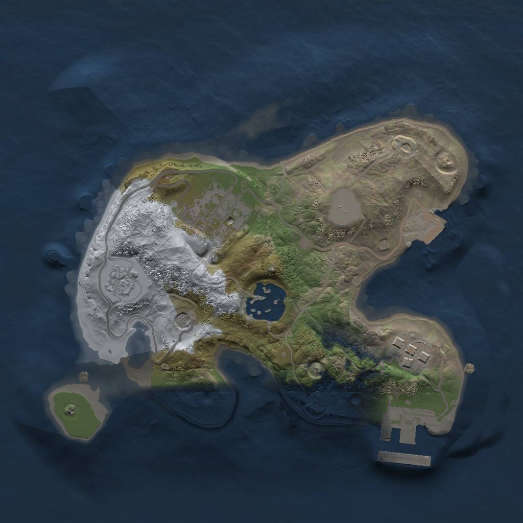 Rust Map: Procedural Map, Size: 2000, Seed: 572347296, 7 Monuments