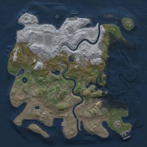 Thumbnail Rust Map: Procedural Map, Size: 4000, Seed: 68724156, 16 Monuments