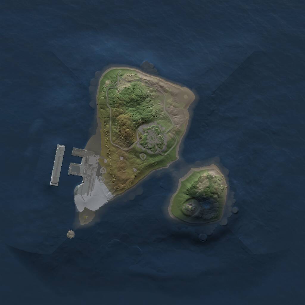 Rust Map: Procedural Map, Size: 1500, Seed: 345678, 3 Monuments