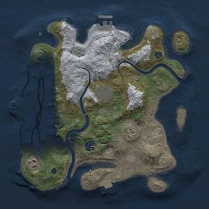 Thumbnail Rust Map: Procedural Map, Size: 3000, Seed: 796077, 10 Monuments