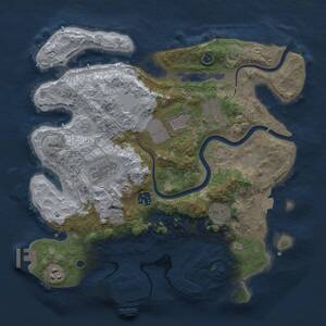 Thumbnail Rust Map: Procedural Map, Size: 3515, Seed: 12, 13 Monuments