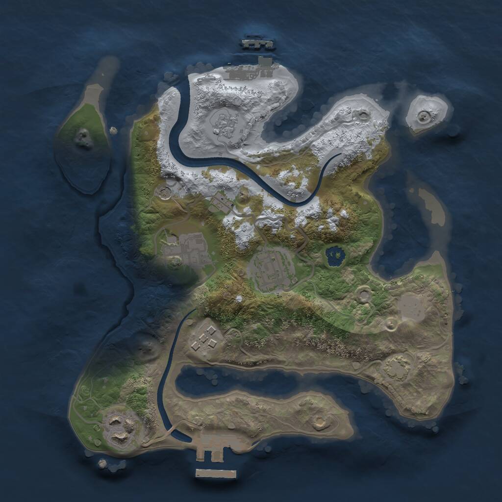 Rust Map: Procedural Map, Size: 2500, Seed: 2025091915, 10 Monuments
