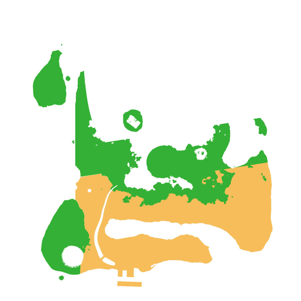 Biome Rust Map: Procedural Map, Size: 2500, Seed: 2025091915