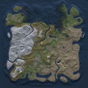 Thumbnail Rust Map: Procedural Map, Size: 4250, Seed: 323576309, 17 Monuments