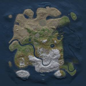 Thumbnail Rust Map: Procedural Map, Size: 3200, Seed: 577168810, 12 Monuments