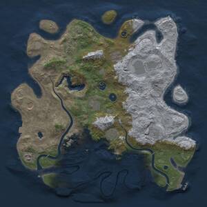 Thumbnail Rust Map: Procedural Map, Size: 4000, Seed: 1651719346, 16 Monuments