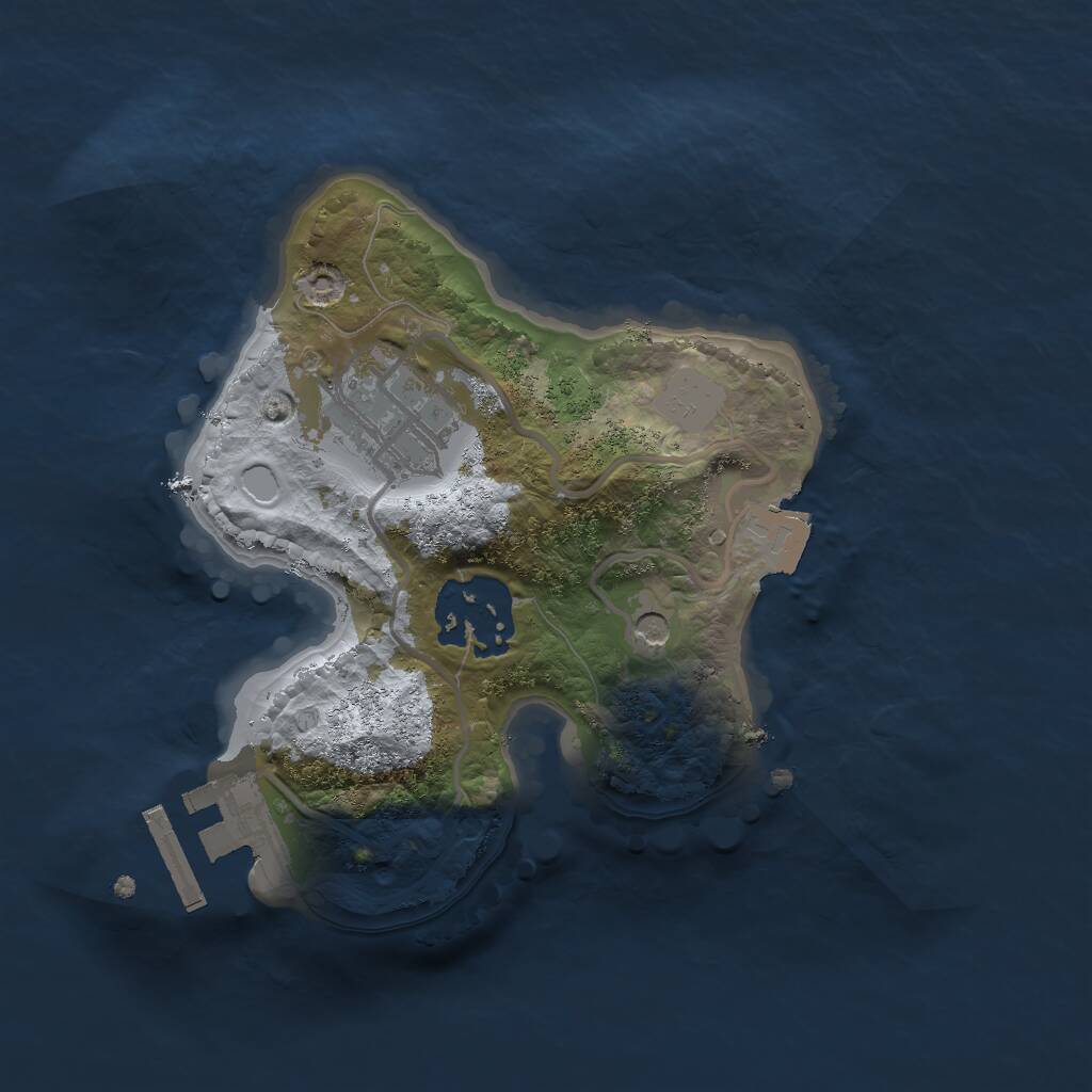 Rust Map: Procedural Map, Size: 2000, Seed: 13000, 5 Monuments