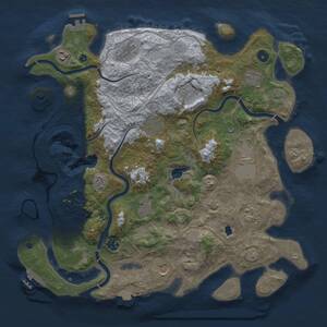 Thumbnail Rust Map: Procedural Map, Size: 4250, Seed: 827800902, 17 Monuments