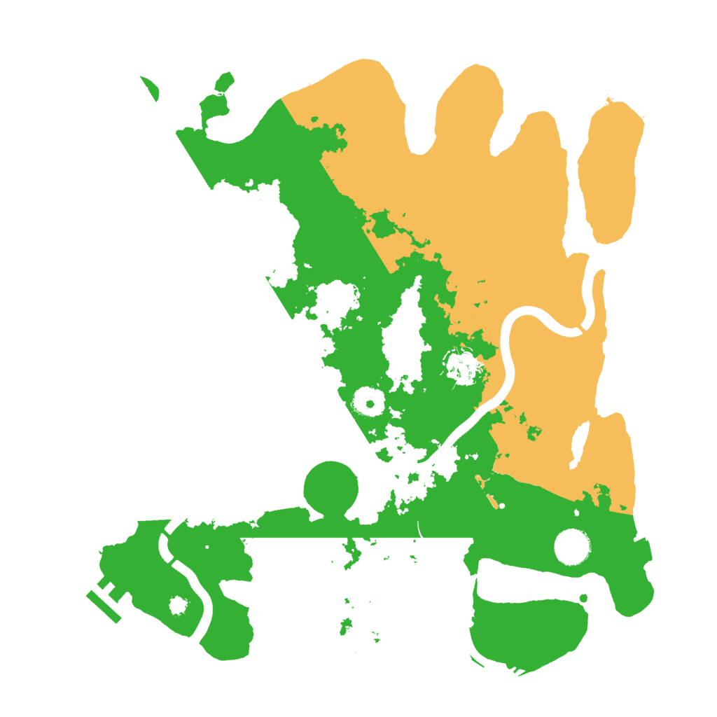 Biome Rust Map: Procedural Map, Size: 3500, Seed: 496874254