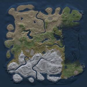 Thumbnail Rust Map: Procedural Map, Size: 4500, Seed: 362577549, 17 Monuments
