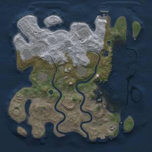 Thumbnail Rust Map: Procedural Map, Size: 3700, Seed: 754582111, 13 Monuments