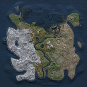 Thumbnail Rust Map: Procedural Map, Size: 3500, Seed: 1545162685, 15 Monuments