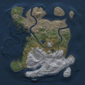 Thumbnail Rust Map: Procedural Map, Size: 3000, Seed: 459464401, 10 Monuments