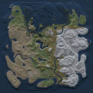 Thumbnail Rust Map: Procedural Map, Size: 4500, Seed: 1466780697, 17 Monuments