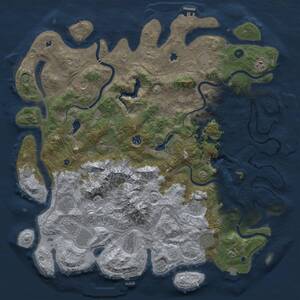 Thumbnail Rust Map: Procedural Map, Size: 5000, Seed: 645735184, 17 Monuments