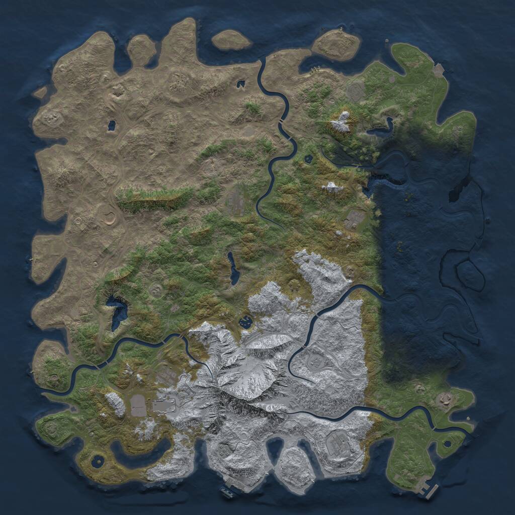 Rust Map: Procedural Map, Size: 6000, Seed: 20250919, 17 Monuments