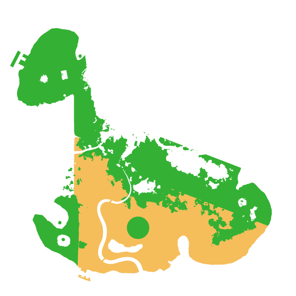 Biome Rust Map: Procedural Map, Size: 3500, Seed: 66663