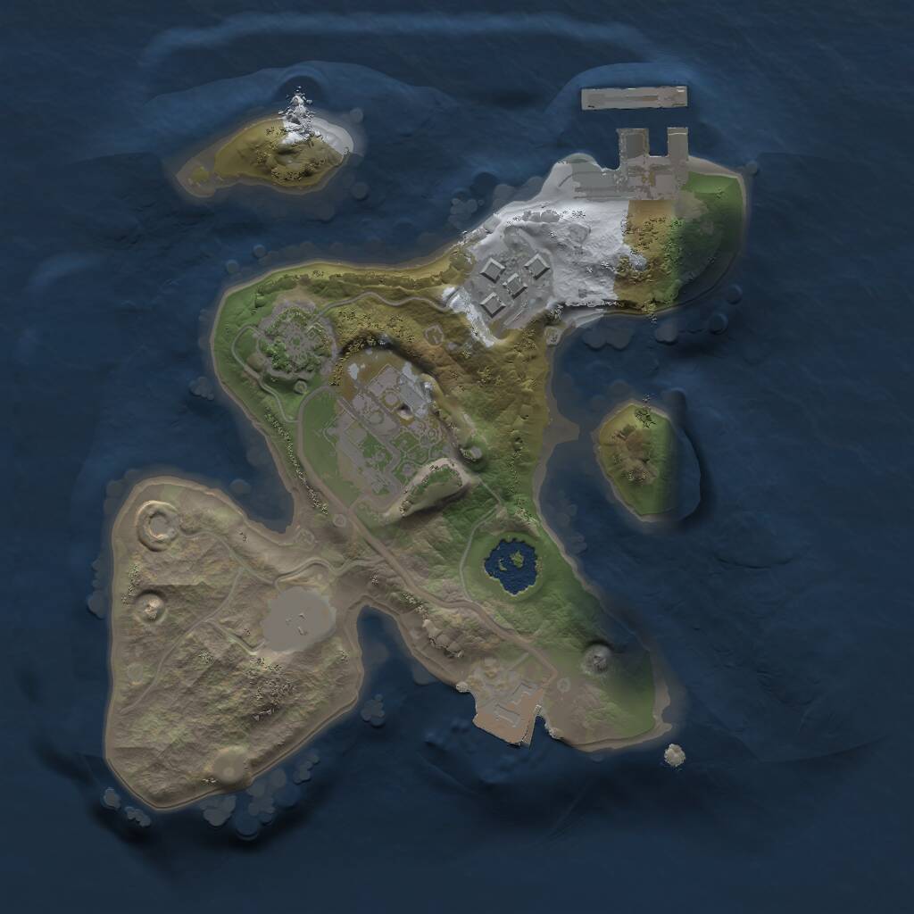 Rust Map: Procedural Map, Size: 1750, Seed: 1384638075, 5 Monuments