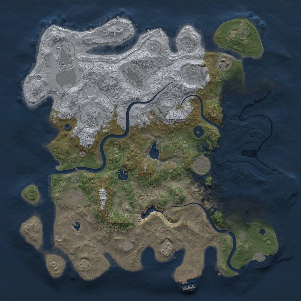 Rust Map: Procedural Map, Size: 4000, Seed: 1758326511, 15 Monuments
