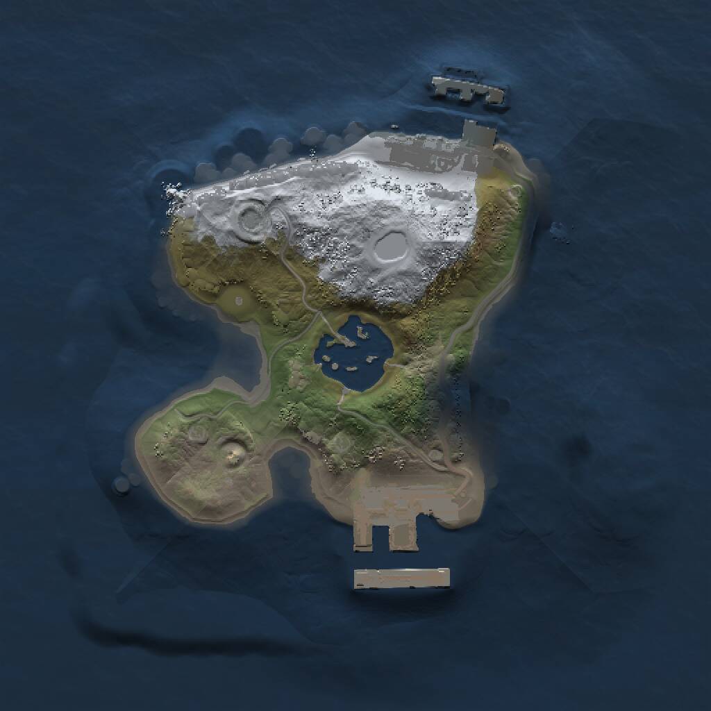 Rust Map: Procedural Map, Size: 1500, Seed: 158967405, 4 Monuments